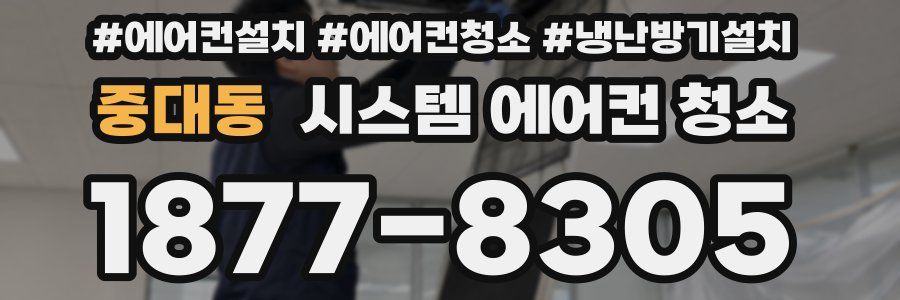 중대동 시스템 에어컨 청소