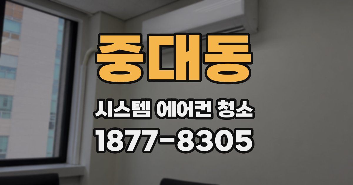 중대동 시스템 에어컨 청소