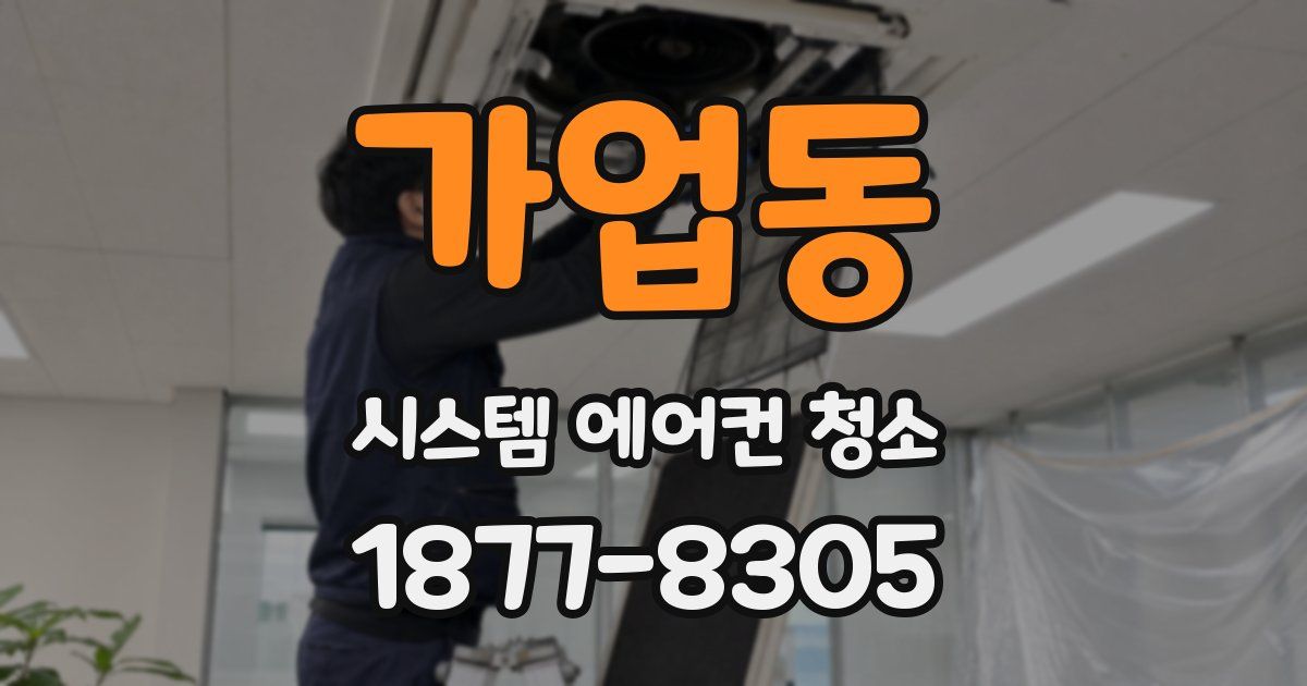 가업동 시스템 에어컨 청소