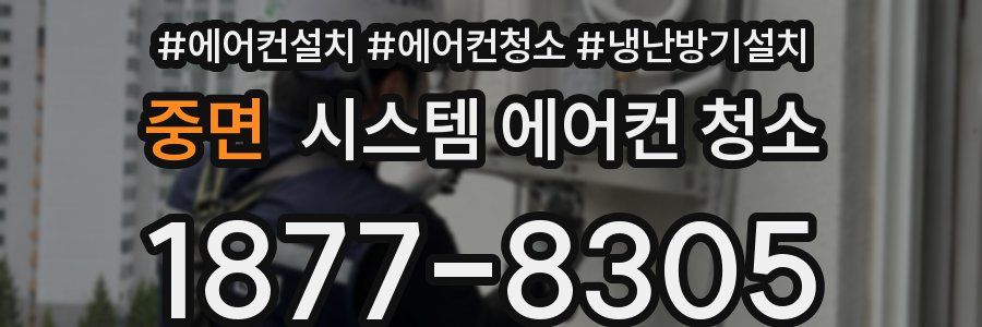 중면 시스템 에어컨 청소