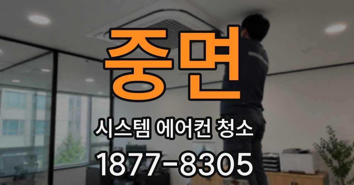 중면 시스템 에어컨 청소