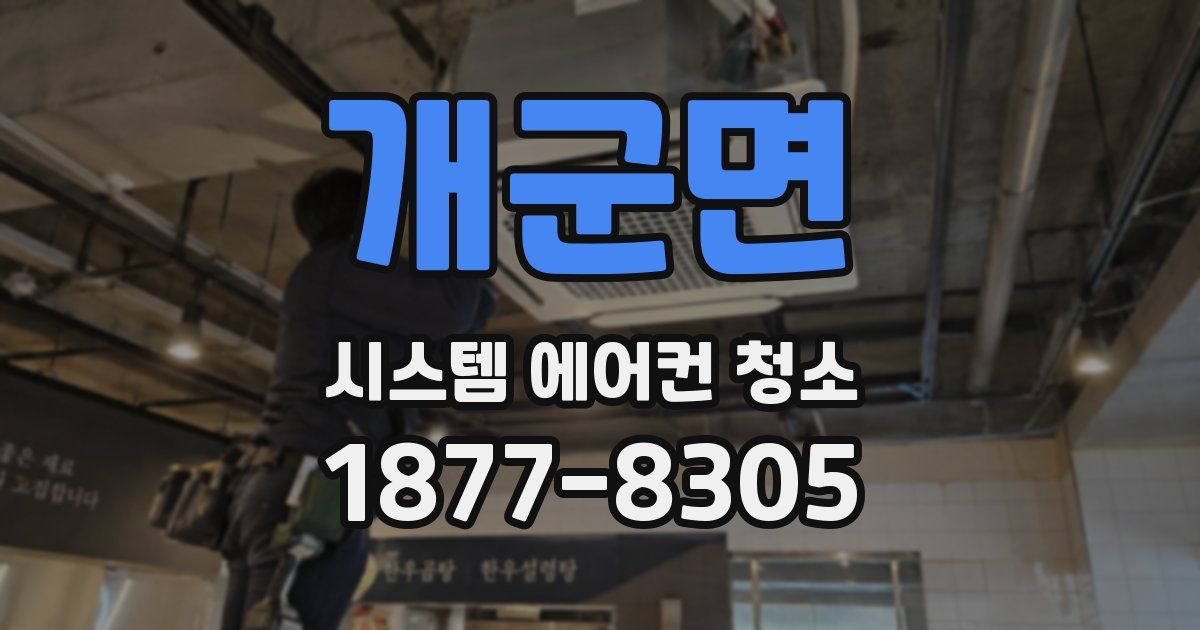개군면 시스템 에어컨 청소