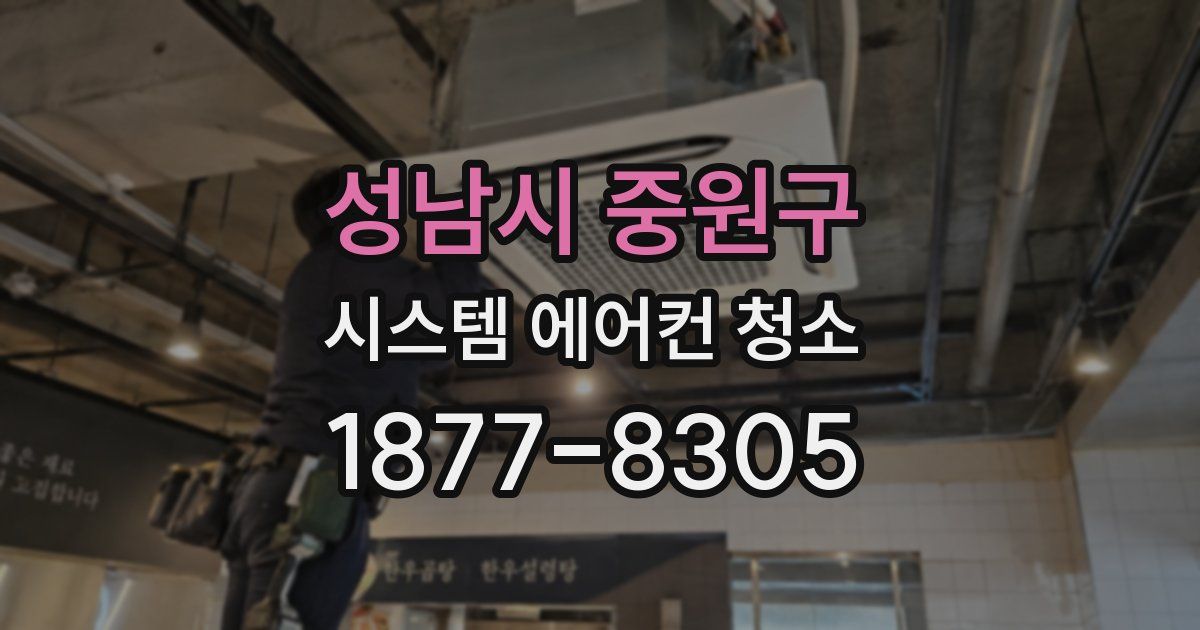 성남시 중원구 시스템 에어컨 청소