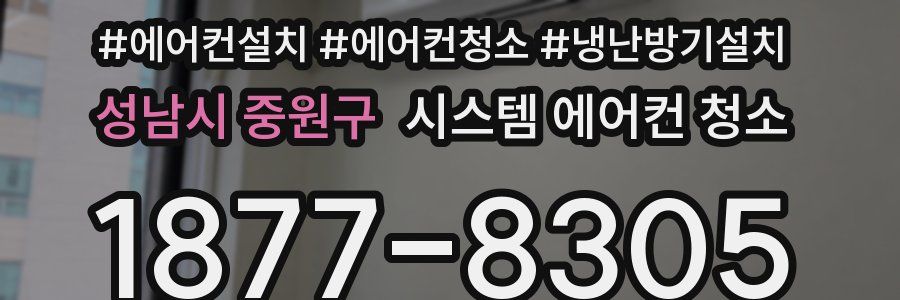 성남시 중원구 시스템 에어컨 청소