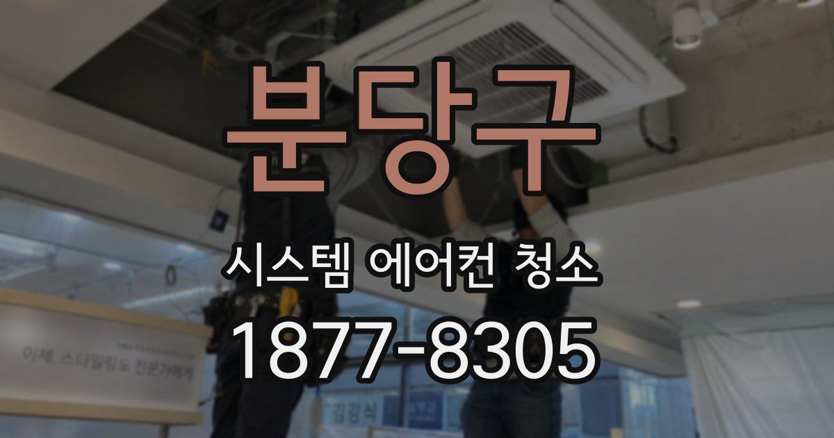 분당구 시스템 에어컨 청소