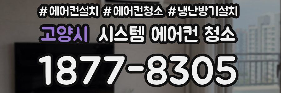 고양시 시스템 에어컨 청소