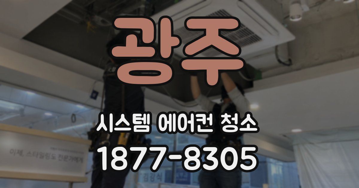 광주 시스템 에어컨 청소