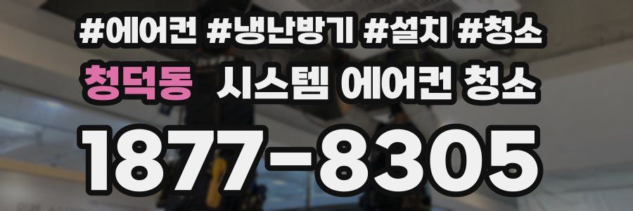 청덕동 시스템 에어컨 청소