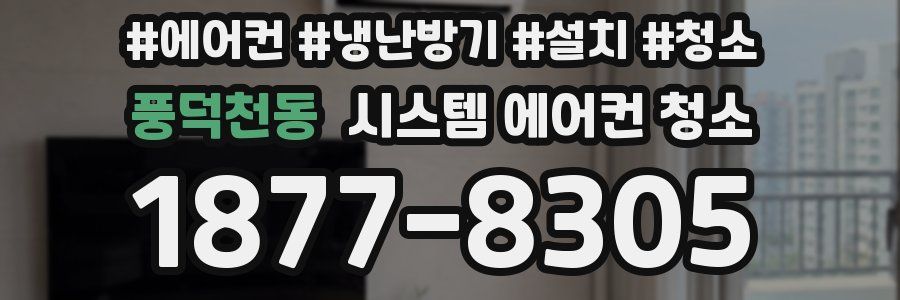 풍덕천동 시스템 에어컨 청소
