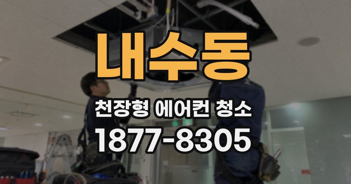 내수동 천장형 에어컨 청소