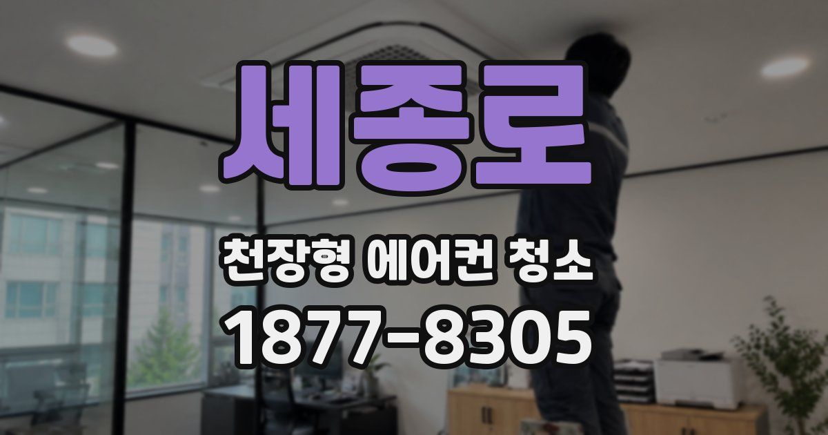 세종로 천장형 에어컨 청소