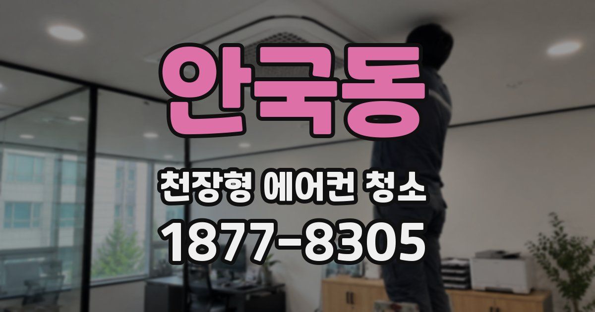 안국동 천장형 에어컨 청소