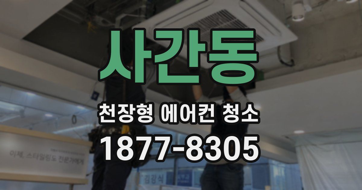 사간동 천장형 에어컨 청소