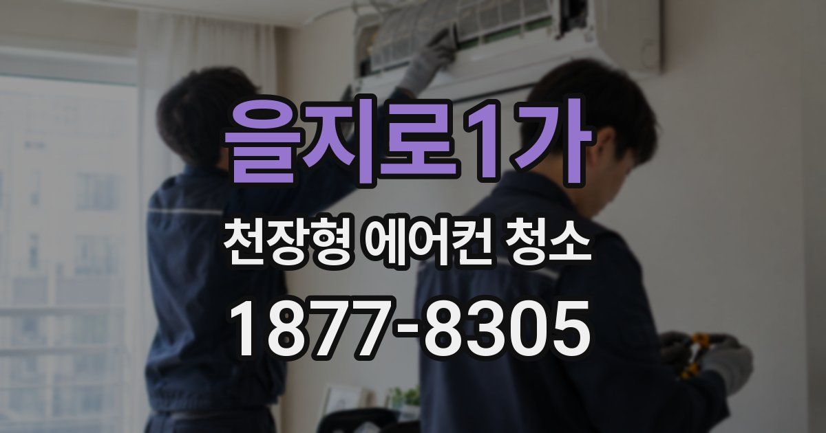 을지로1가 천장형 에어컨 청소
