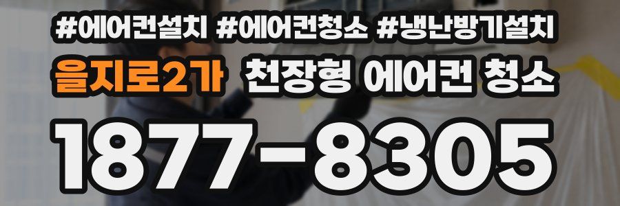 을지로2가 천장형 에어컨 청소