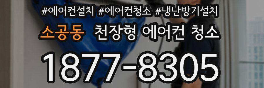 소공동 천장형 에어컨 청소