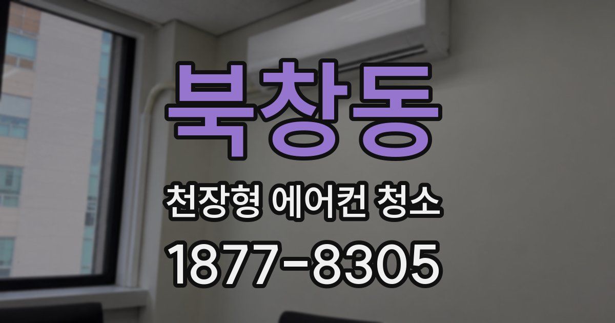 북창동 천장형 에어컨 청소