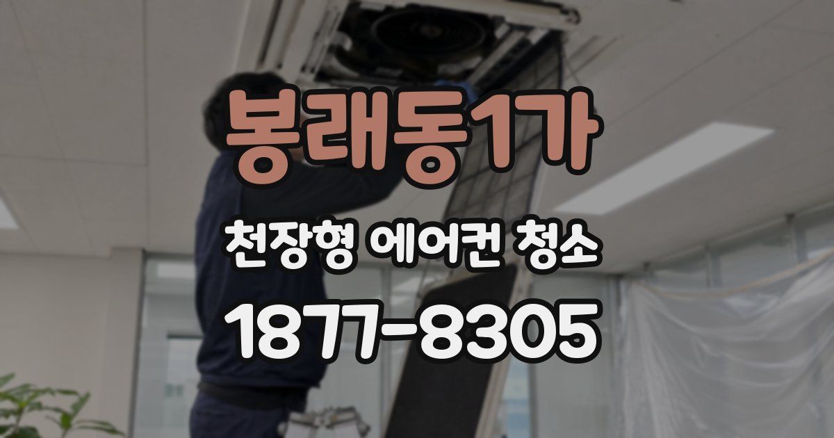 봉래동1가 천장형 에어컨 청소