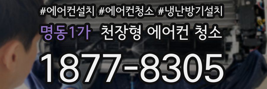 명동1가 천장형 에어컨 청소