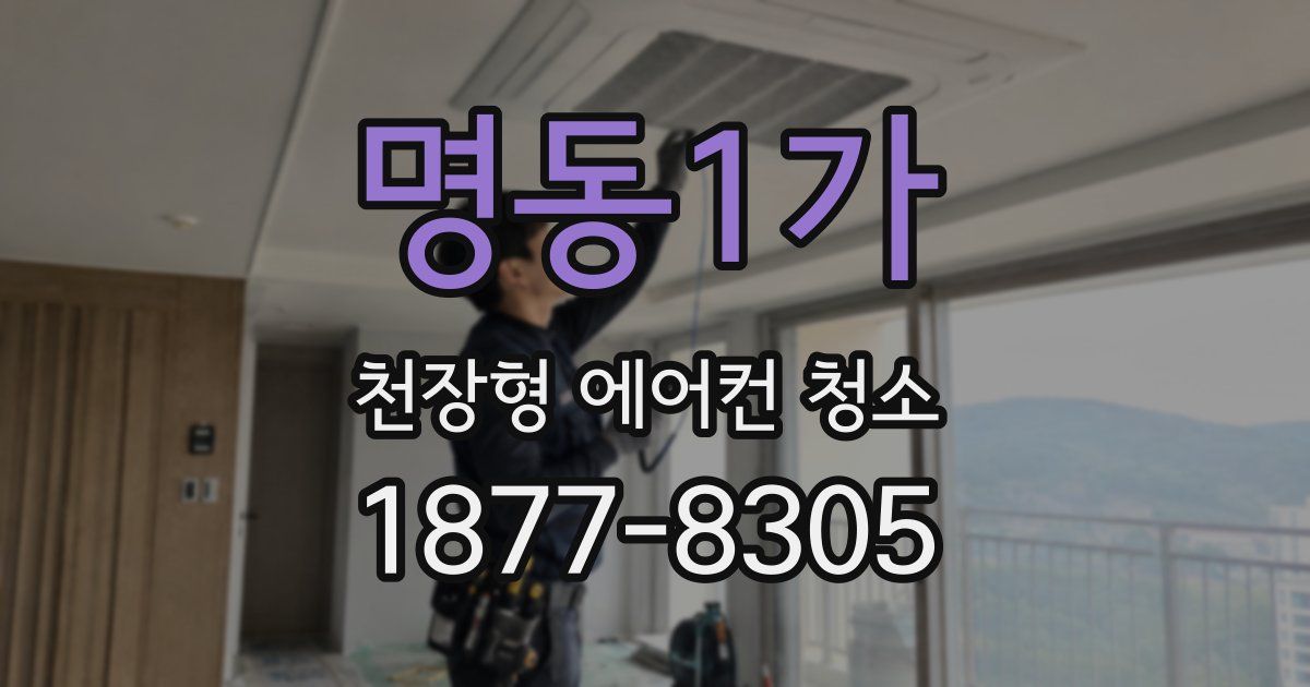 명동1가 천장형 에어컨 청소