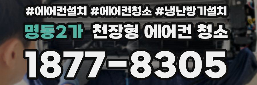 명동2가 천장형 에어컨 청소