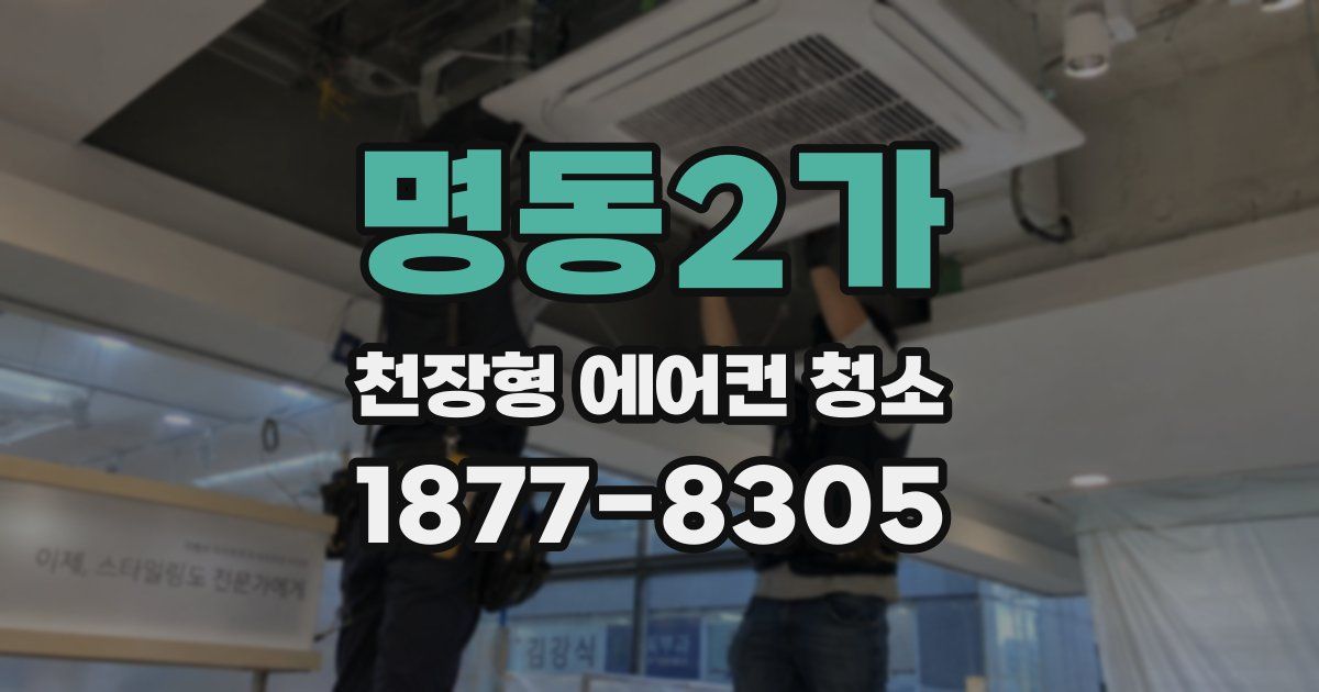 명동2가 천장형 에어컨 청소