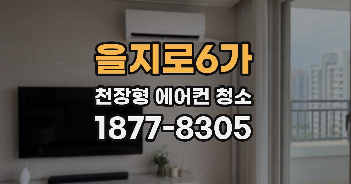 을지로6가 천장형 에어컨 청소