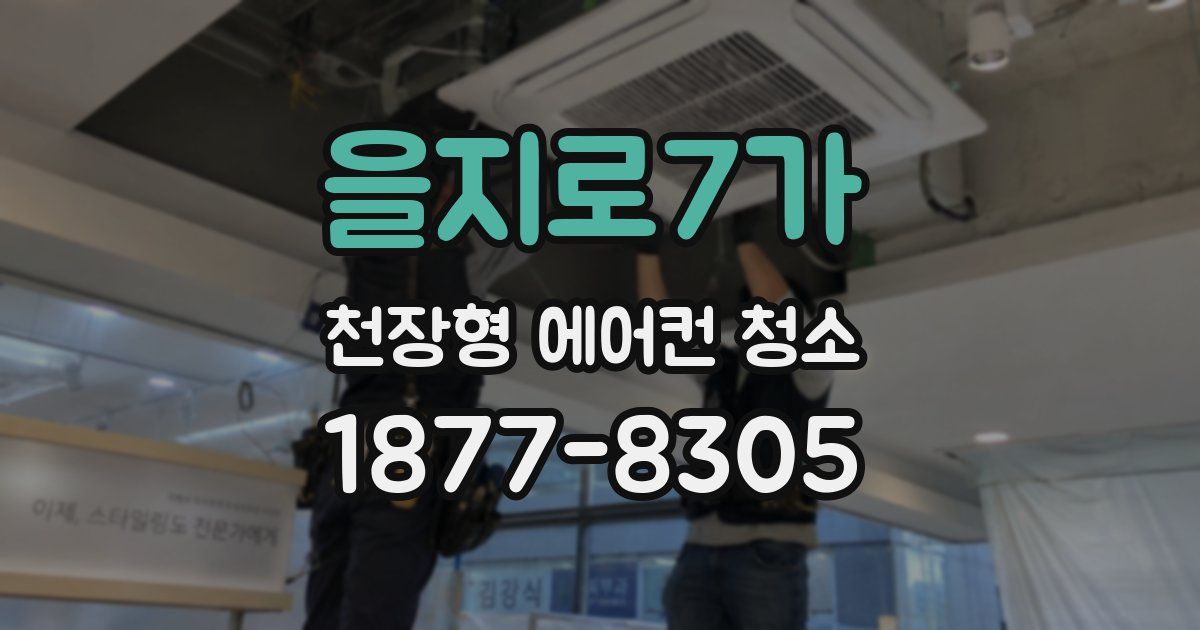 을지로7가 천장형 에어컨 청소