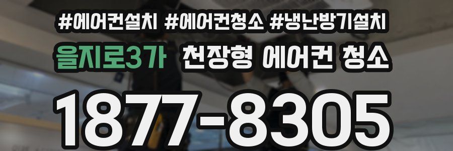 을지로3가 천장형 에어컨 청소