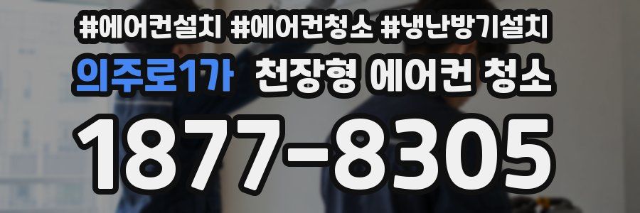 의주로1가 천장형 에어컨 청소