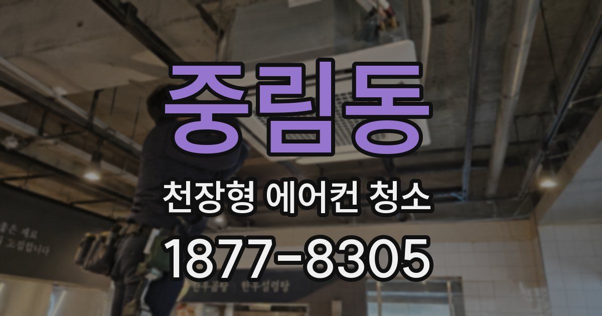 중림동 천장형 에어컨 청소