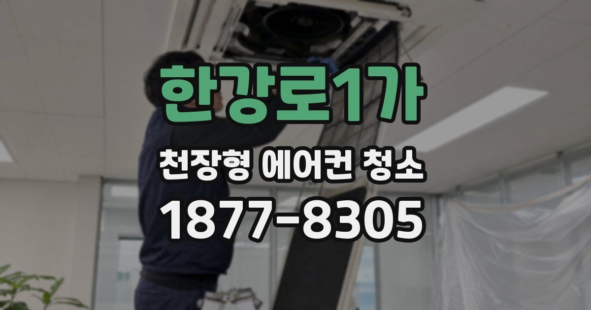 한강로1가 천장형 에어컨 청소