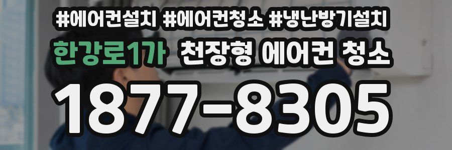 한강로1가 천장형 에어컨 청소