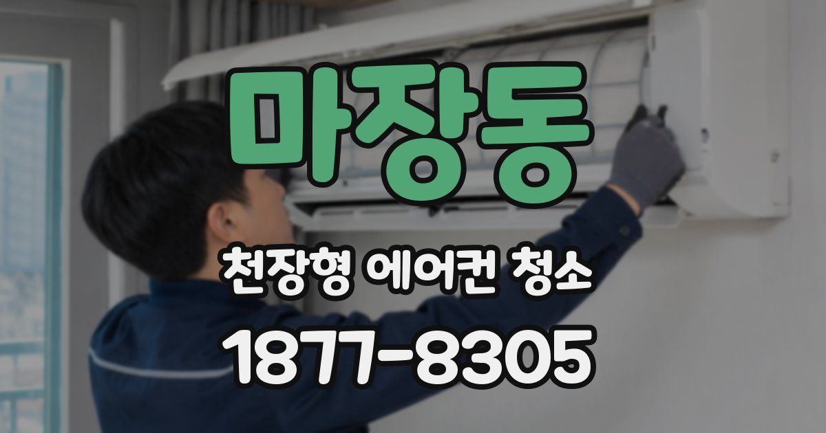 마장동 천장형 에어컨 청소