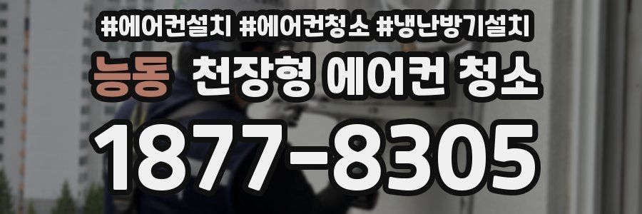 능동 천장형 에어컨 청소
