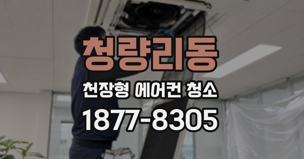 청량리동 천장형 에어컨 청소