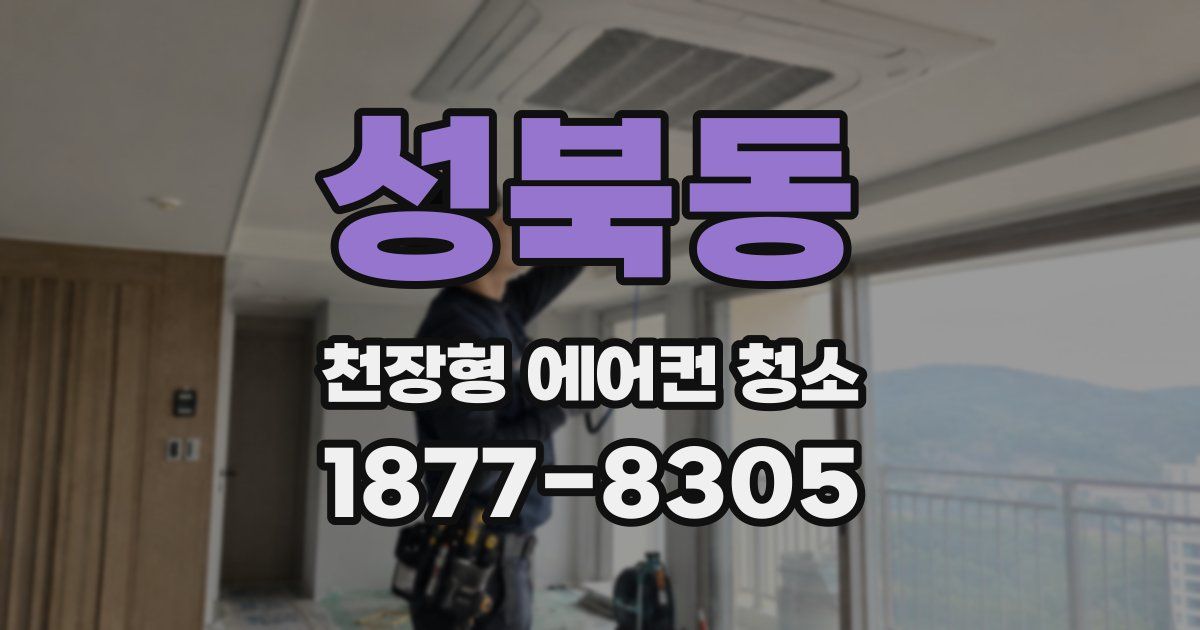 성북동 천장형 에어컨 청소