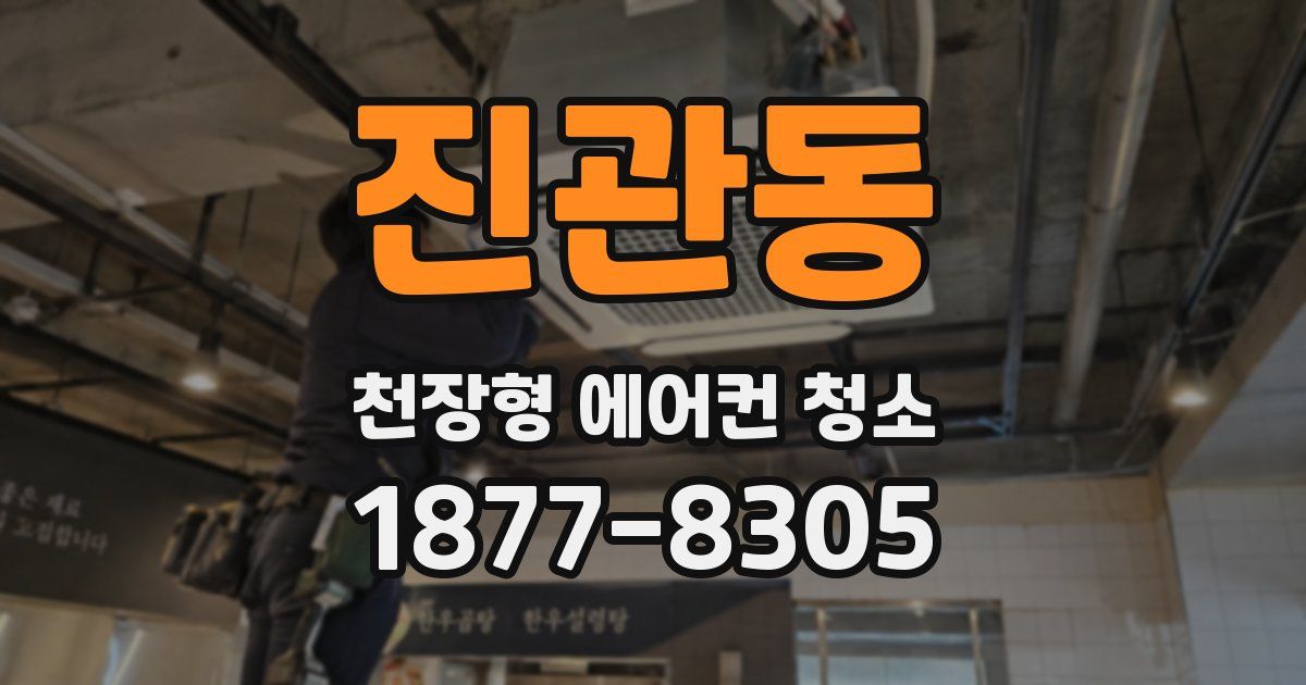 진관동 천장형 에어컨 청소