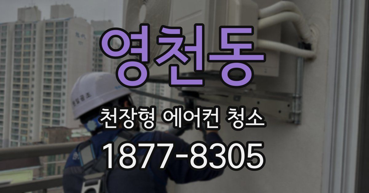 영천동 천장형 에어컨 청소