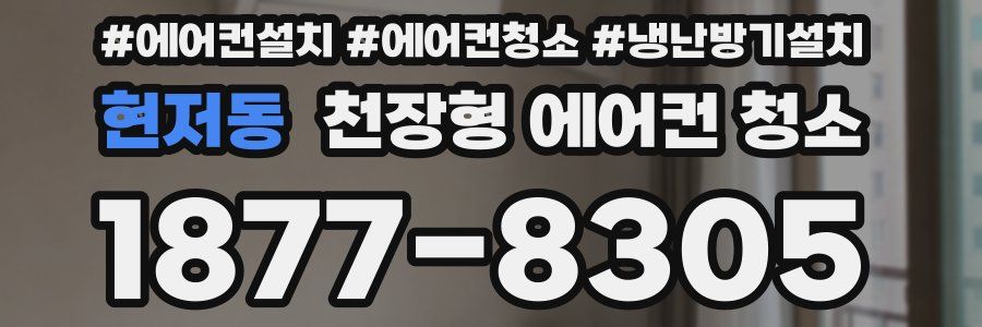 현저동 천장형 에어컨 청소