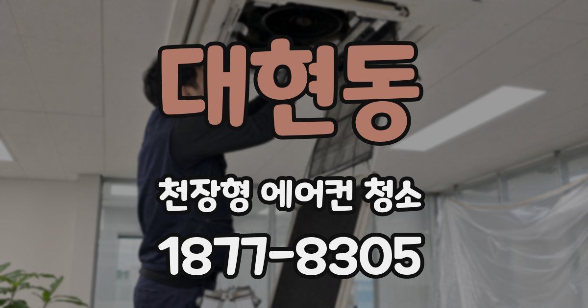 대현동 천장형 에어컨 청소