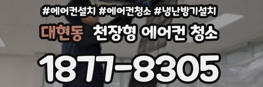 대현동 천장형 에어컨 청소