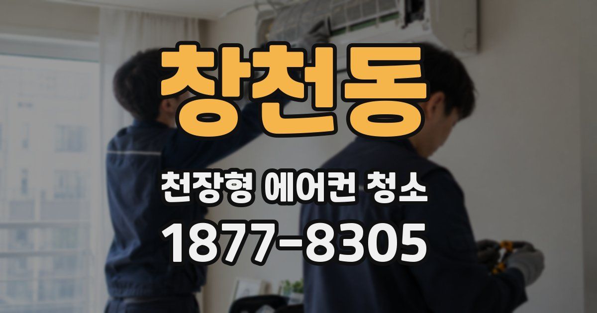 창천동 천장형 에어컨 청소