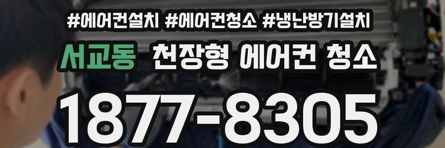 서교동 천장형 에어컨 청소