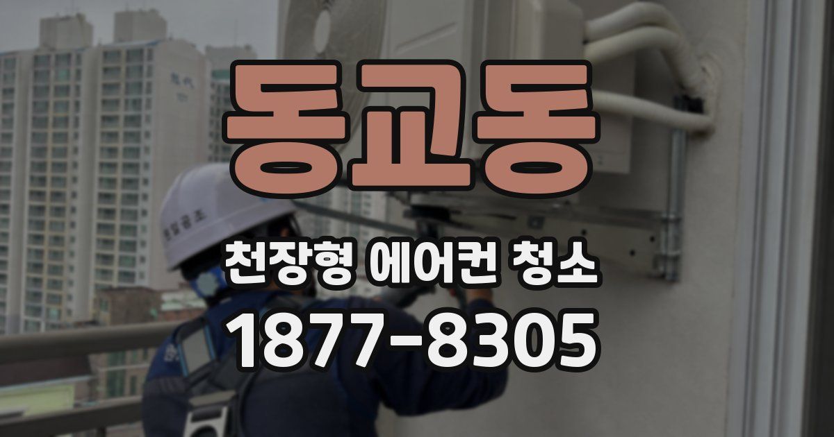 동교동 천장형 에어컨 청소