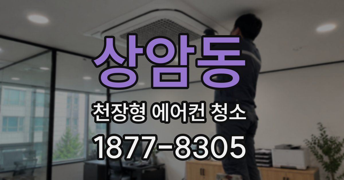 상암동 천장형 에어컨 청소