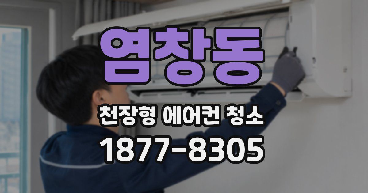 염창동 천장형 에어컨 청소
