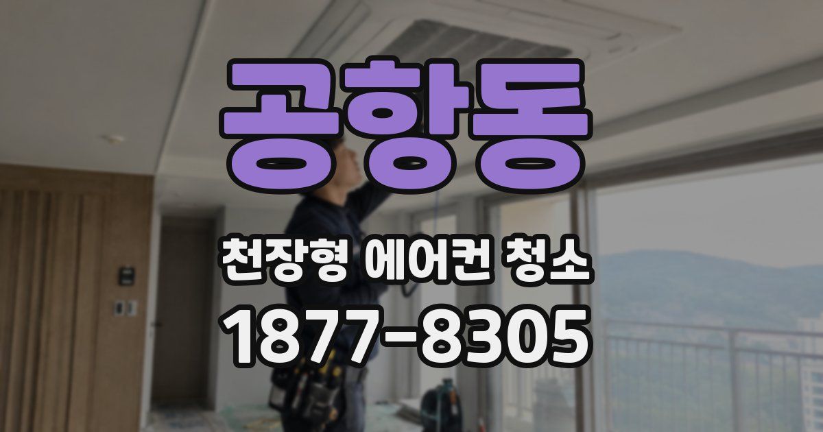 공항동 천장형 에어컨 청소
