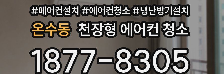 온수동 천장형 에어컨 청소