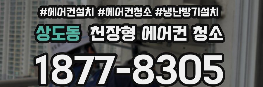 상도동 천장형 에어컨 청소
